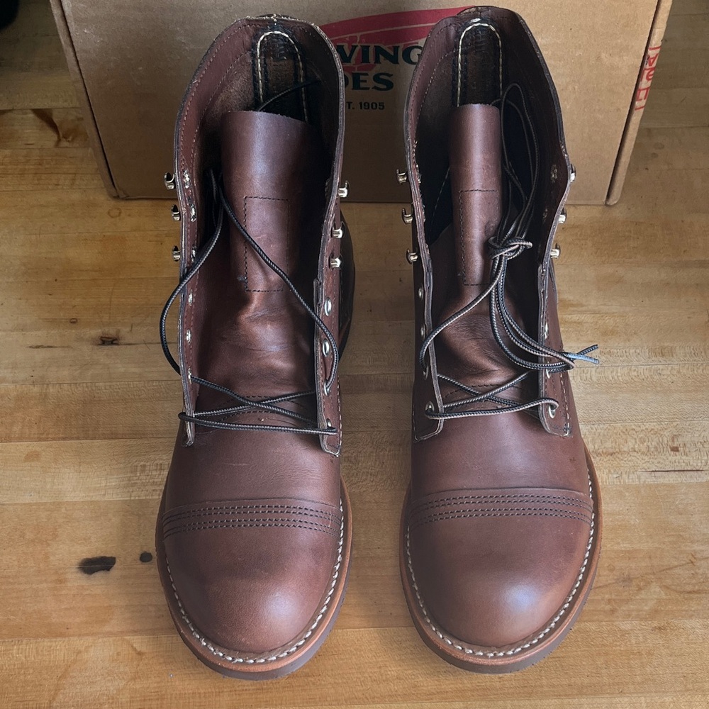Red Wing Iron Rangers Amber Harness - 8111 Dark Brown Men's Lace-Up Boots 9.5 D